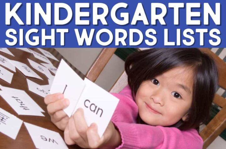 Kindergarten Sight Words Lists by Phonics Patterns